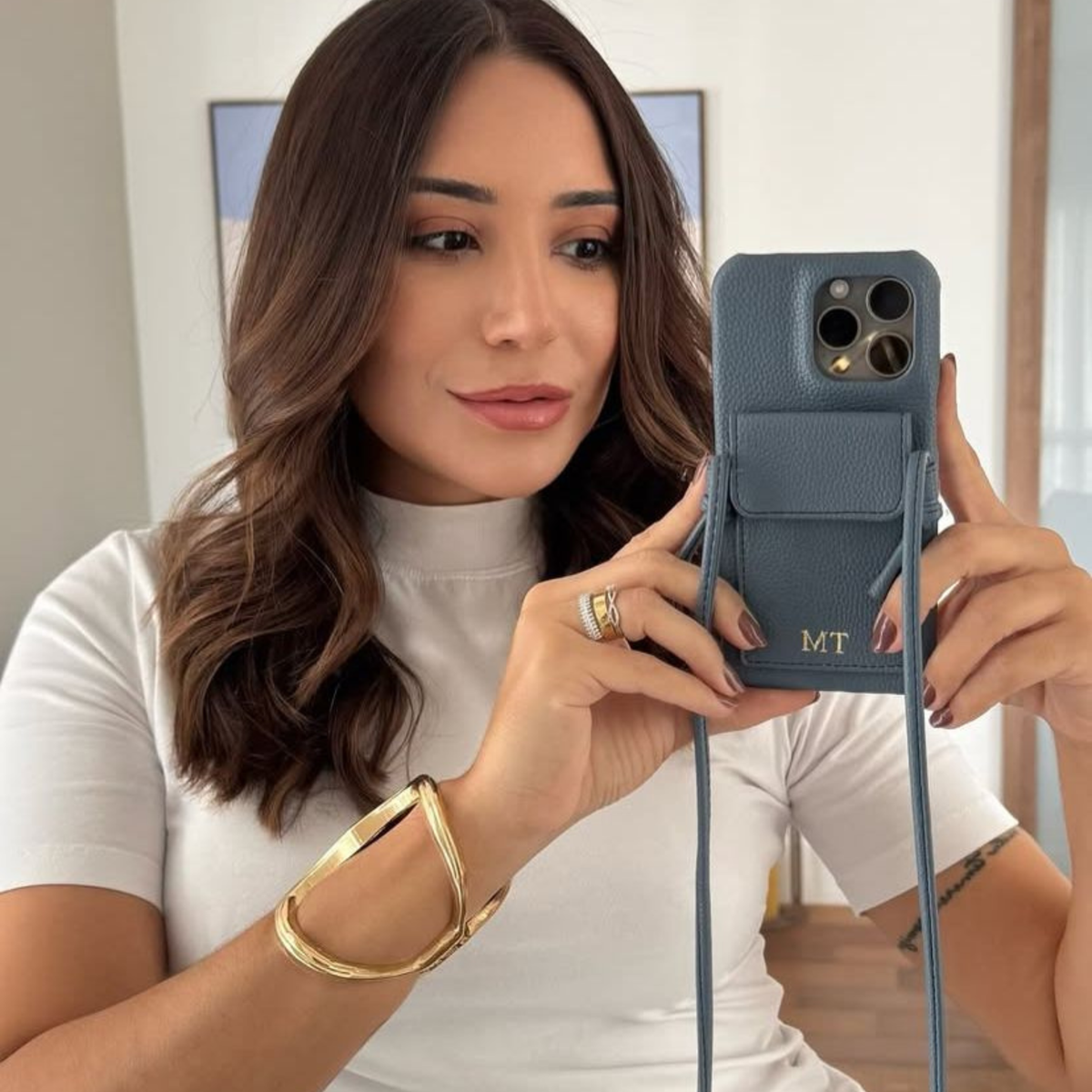 Case Shoulder Bag Smooth Leather