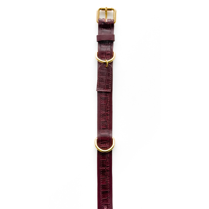 Personalized Leather Collar Croco