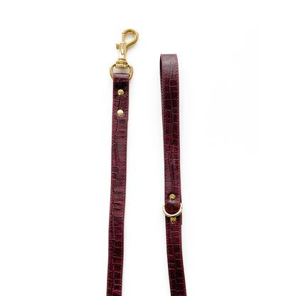 Personalized Leather Collar Croco