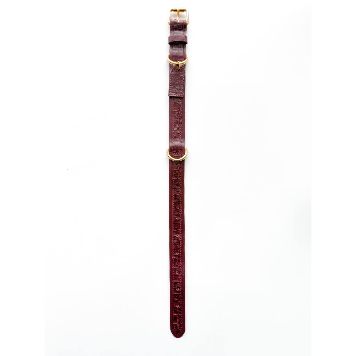 Personalized Leather Collar Croco