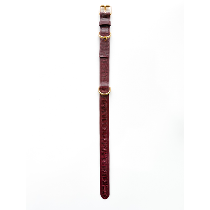 Personalized Leather Collar Croco