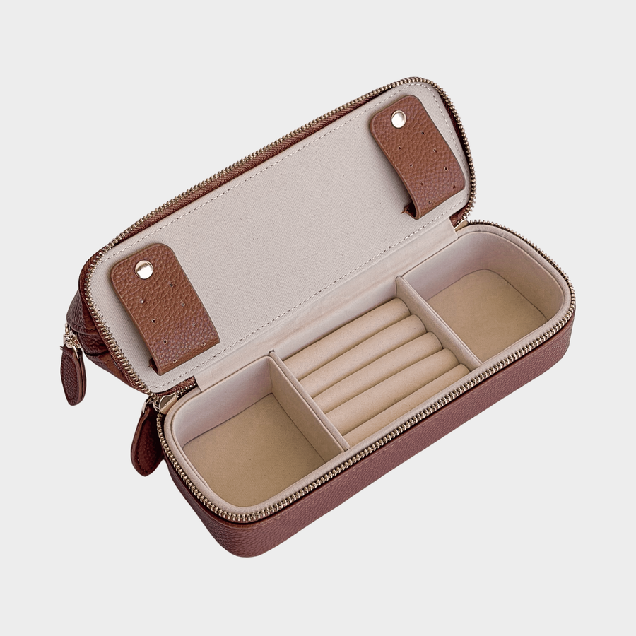 Jewelry Case Duo Smooth Leather
