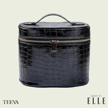 Leather Toiletry Bag Croco